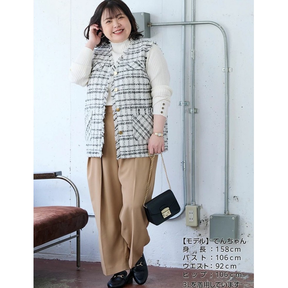 脚長ワイドパンツ着こなしのコツは「ウエストの見せ方」