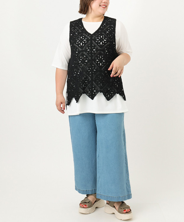 【夏～秋におすすめ！】骨格ナチュラルぽっちゃりさんにおすすめのジレコーデ、ベストコーデ