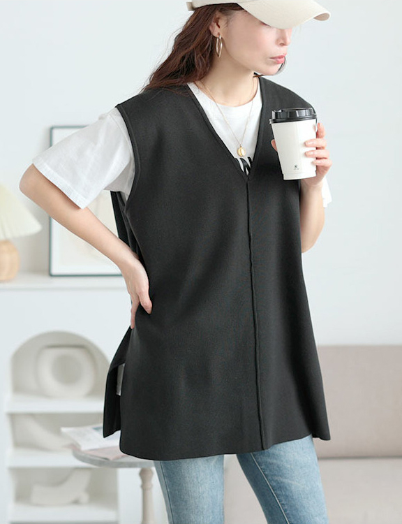 【着痩せが叶う！】骨格ナチュラルぽっちゃりさんにおすすめのジレコーデ、ベストコーデ