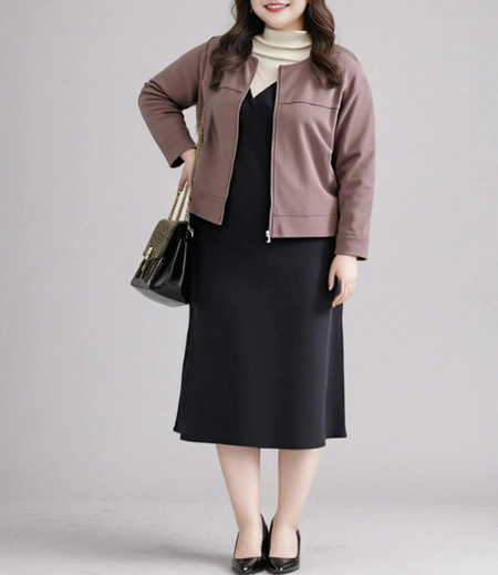 大きいサイズ【同窓会の服装】レストランの場合のぽっちゃりコーディネート