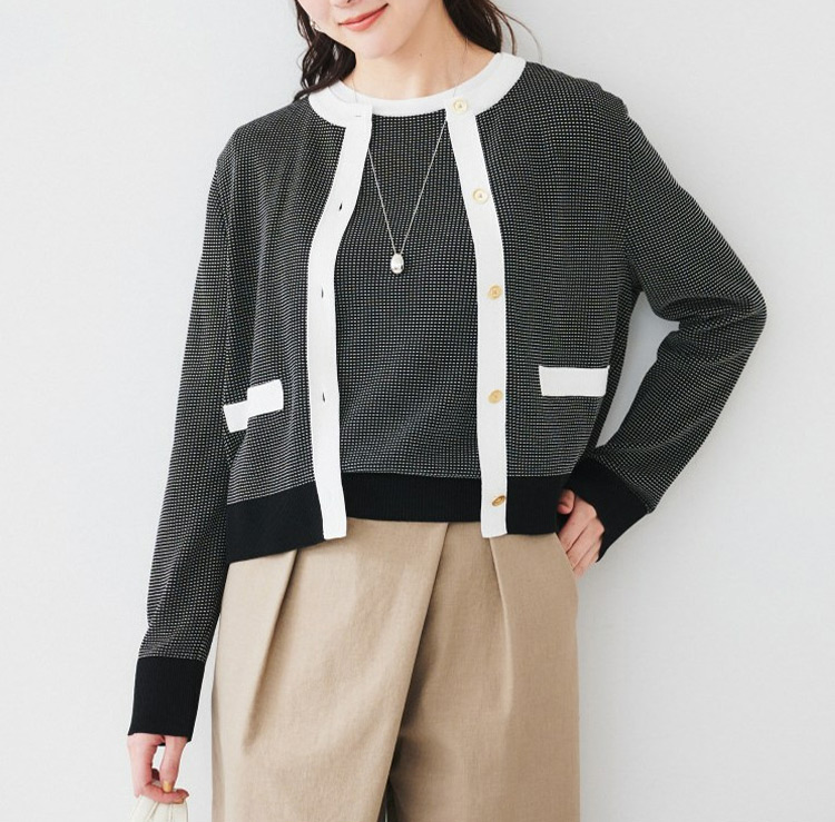 大きいサイズ ニットアップ(セットアップ) 【冬の帰省コーデマストアイテム④】を使ったぽっちゃり帰省コーデ