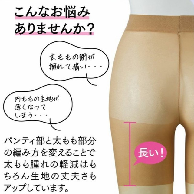 ぽっちゃりさんの救世主　股ずれ防止着圧ストッキング