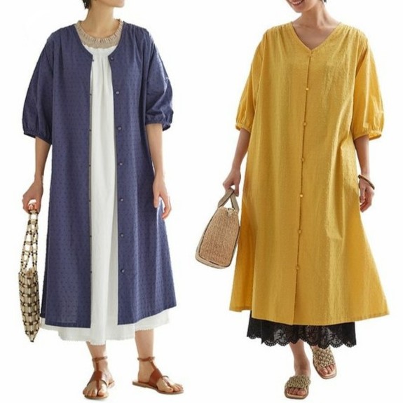 【スタイルアップ派】ワンピ見えする落ち感カーデで全身スッキリ！