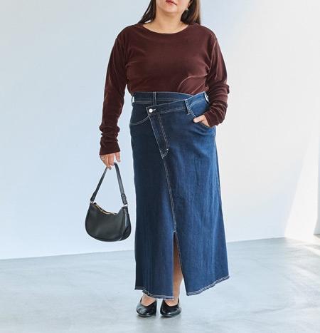 きれいめな大人のデニムスカートコーデがしたい!