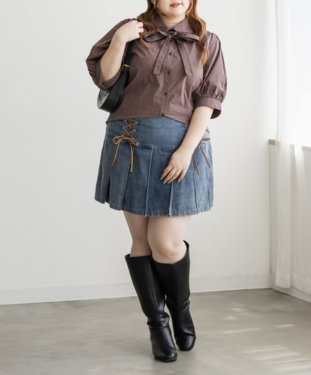 20代ぽっちゃりさん向けデニムスカートコーデ|カジュアル&トレンド意識で元気に