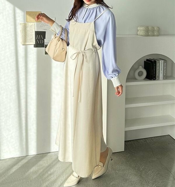 【20代ぽっちゃりさんにおすすめ】清楚見えNO.1！バルーンスリーブが大人可愛いサックスブルーブラウス