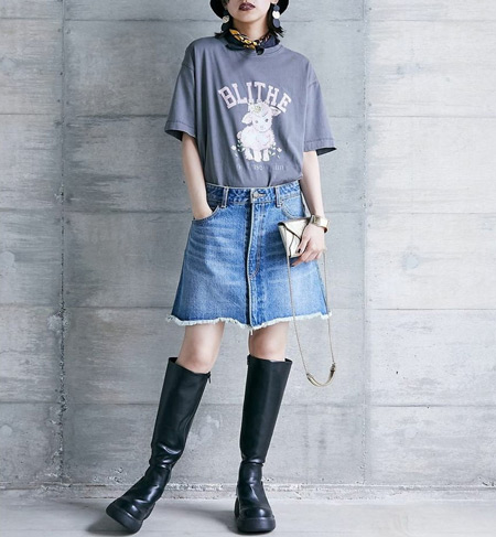 20代ぽっちゃりさん向けデニムスカートコーデ|カジュアル&トレンド意識で元気に