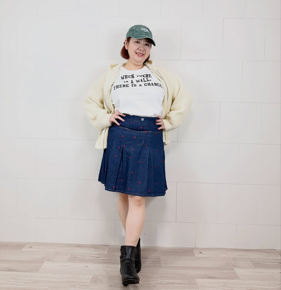 【15℃〜17℃】肌寒い日の春アウターぽっちゃりコーデ