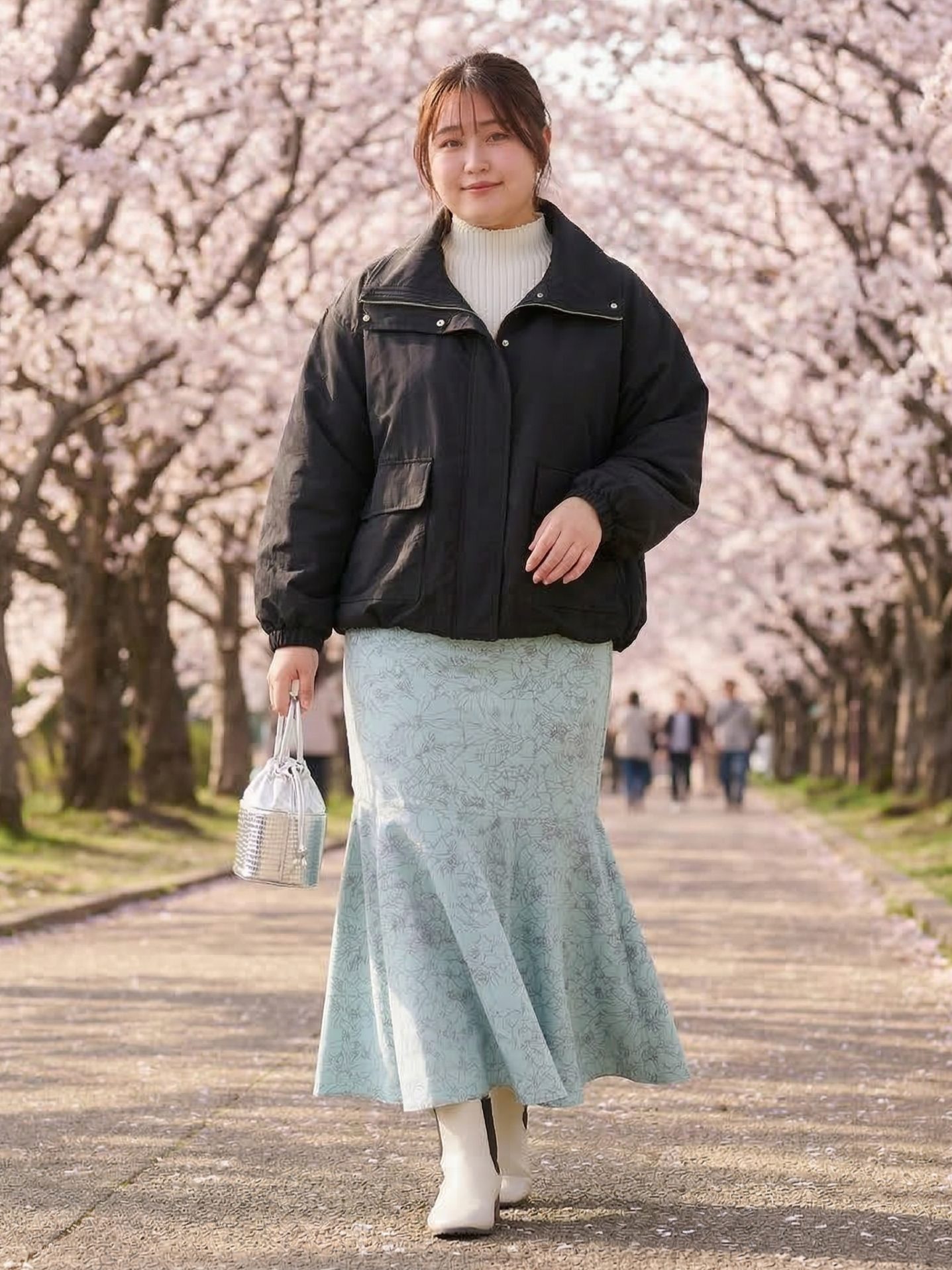 ポイント①　朝晩の「寒暖差」は薄手アウターで賢く調節！防花粉ならさらに安心