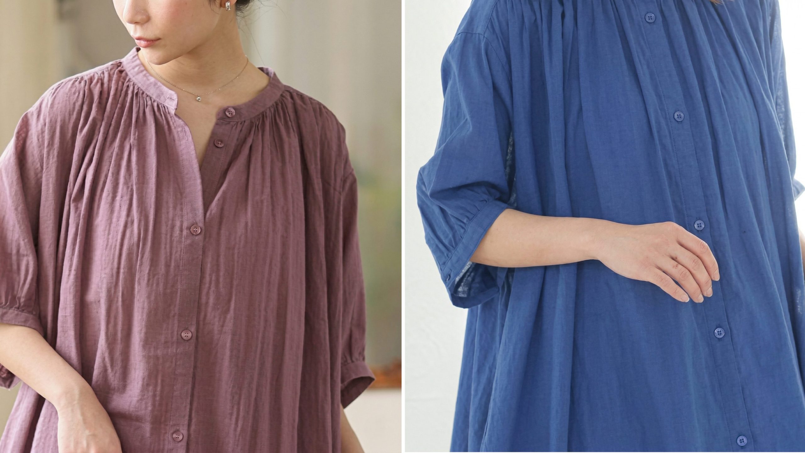 首元のボタンをいくつか開けたり、長袖の場合は手首を見せたりするとコーデのバランスが取りやすくな