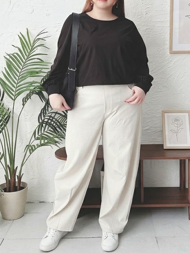 動きやすくてお腹もラクちん♪トレンドカラーのパンツでアクティブに！