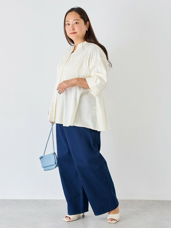 お悩み③「とにかく下半身の肉感を隠したい！」→絶妙な太さの「ワイドパンツ」でスラッと細見え♡