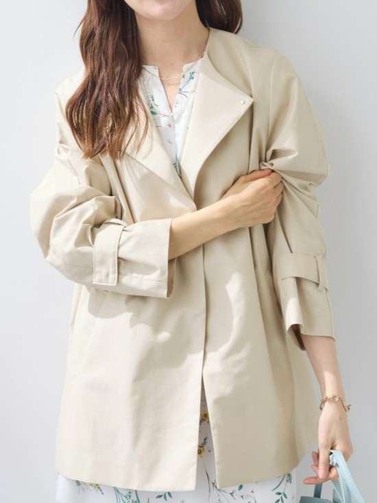 ミドル丈でバランスUP！トレンチコート×ワンピースの大人の王道春コーデ