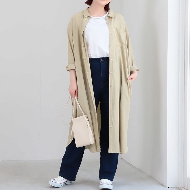 【羽織りアレンジ】サッと重ねるだけで縦長シルエット◎薄手素材で作る大人の抜け感コーデ