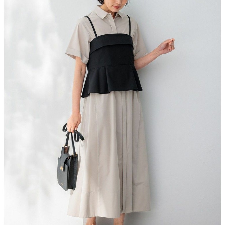 【レイヤードアレンジ】ビスチェ重ね着で作るメリハリ＆スタイルアップコーデ