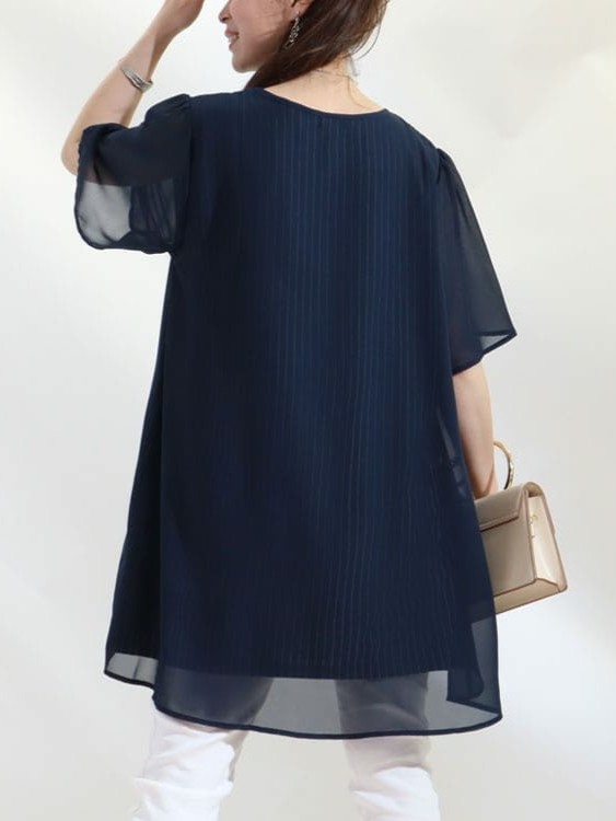 ゆったり×細見せが叶う！トレンドの「シアーチュニック」主役コーデ