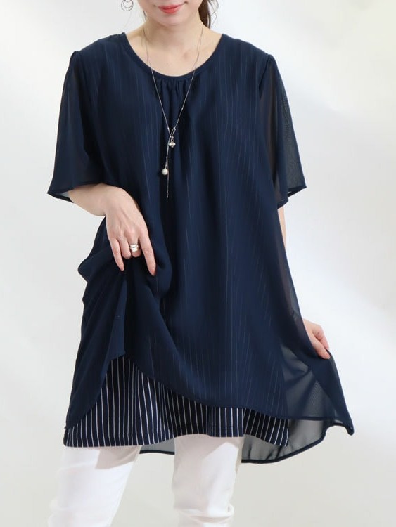 ゆったり×細見せが叶う！トレンドの「シアーチュニック」主役コーデ