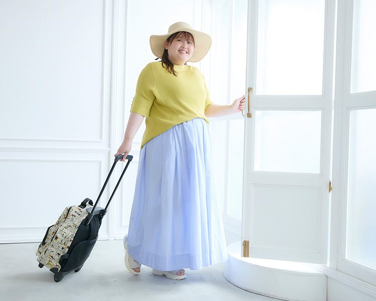 30代ぽっちゃりさん夏のロングスカートコーデ