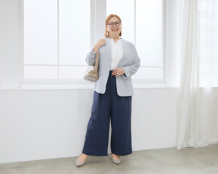 体感マイナス5度の通勤パンツコーデ