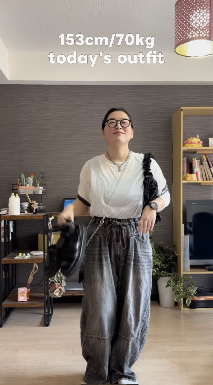 ぽっちゃりさんおすすめメガネコーデ③andST公式アンバサダー まなみさん