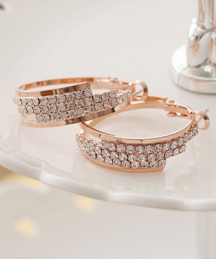 フープシャイニービジューピアス