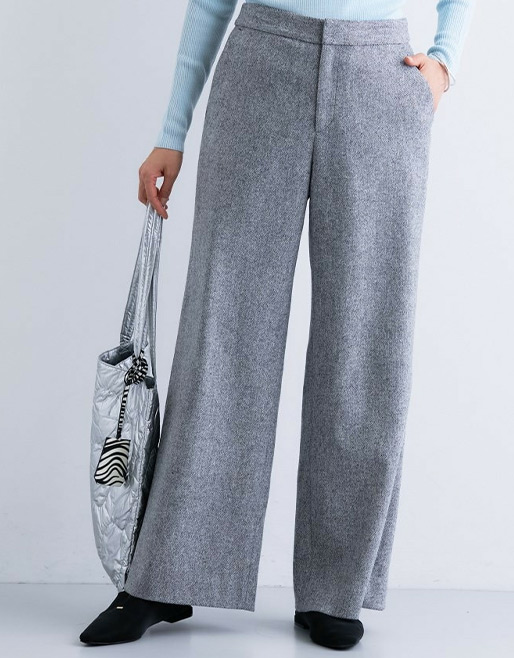 ウォームウールワイドパンツ