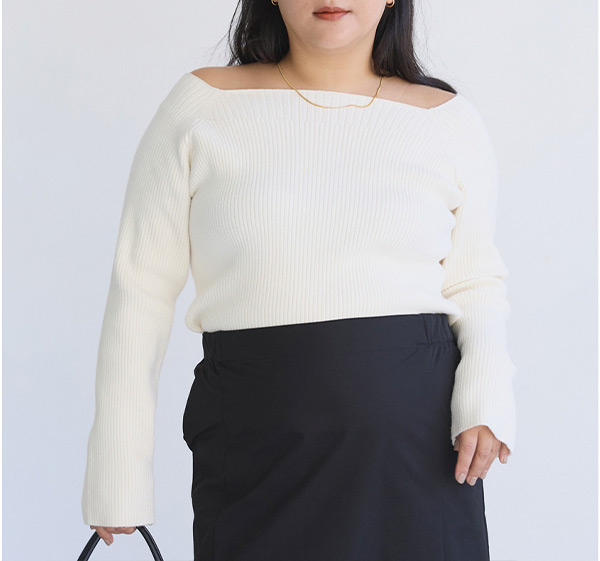 2WAYリブニットプルオーバー