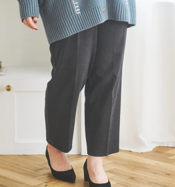 ラクケア起毛テーパードパンツ