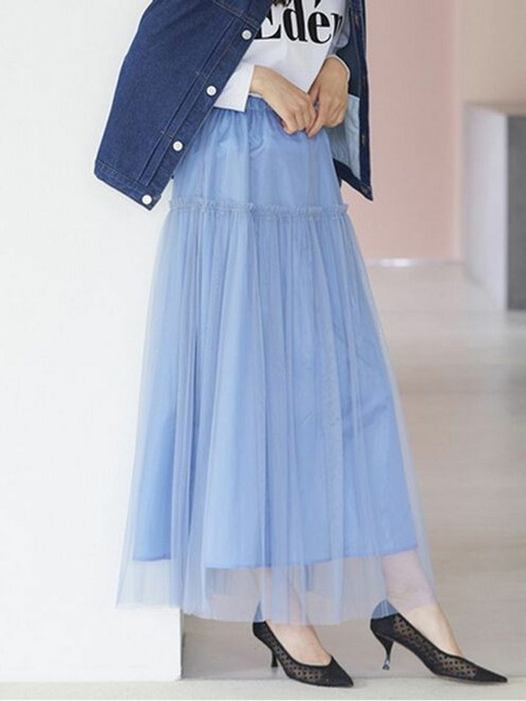 フリルギャザーチュールスカート