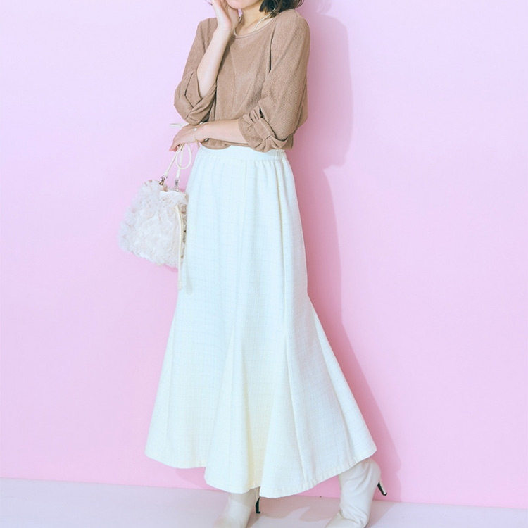 ツイードマーメイドスカート