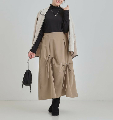 【秋冬向け】おしりが大きめぽっちゃりさんにおすすめのスカートコーデ見本